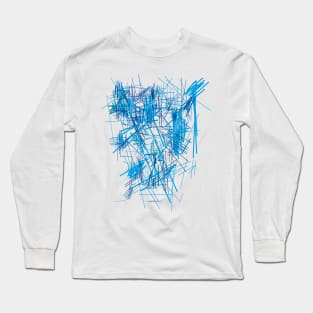 Abstract Color Background BLUE Long Sleeve T-Shirt